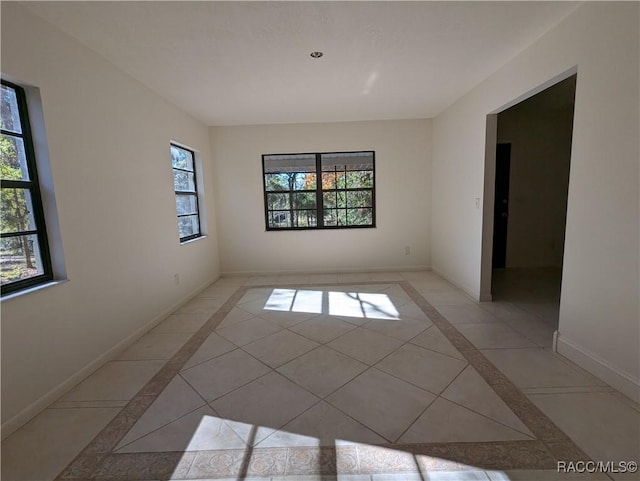 view of tiled spare room