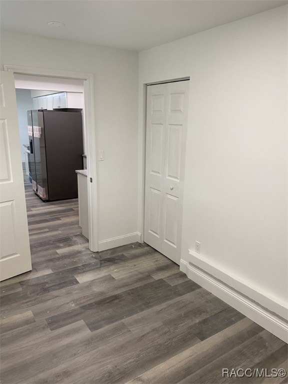 interior space featuring dark hardwood / wood-style floors