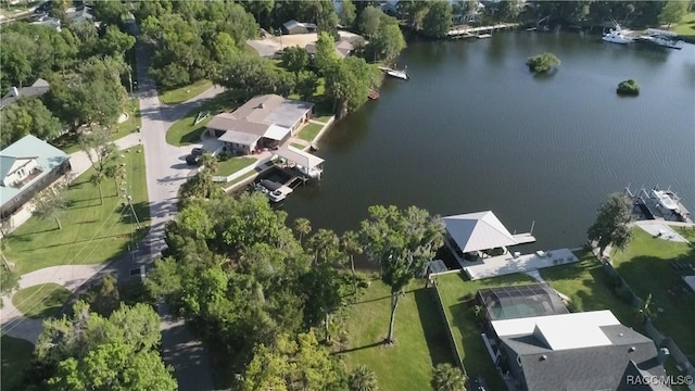 120 NW Magnolia Cir, Crystal River, FL 34428 - aerial overview of property's location featuring a nearby body of water
