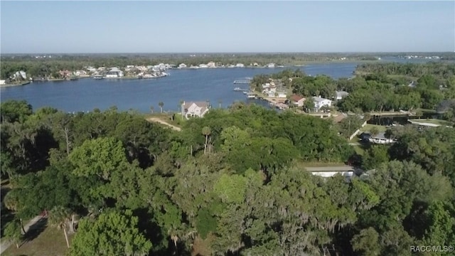 120 NW Magnolia Cir, Crystal River, FL 34428 - aerial view of property's location with a nearby body of water and a forest