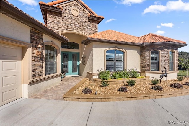 view of front of home featuring french doors