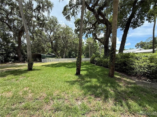 5217 Riverside Dr, Yankeetown, FL 34498 - view of yard featuring a detached carport