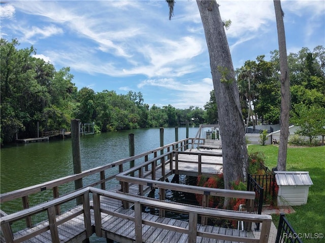5217 Riverside Dr, Yankeetown, FL 34498 - dock with a water view