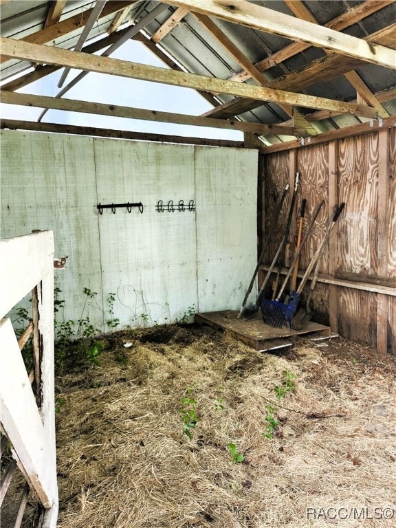 miscellaneous room with vaulted ceiling