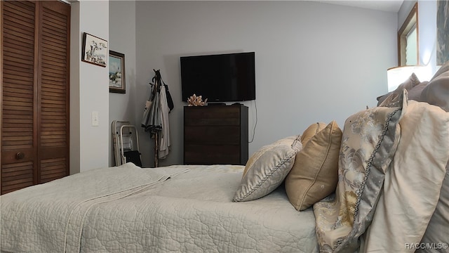 bedroom with a closet