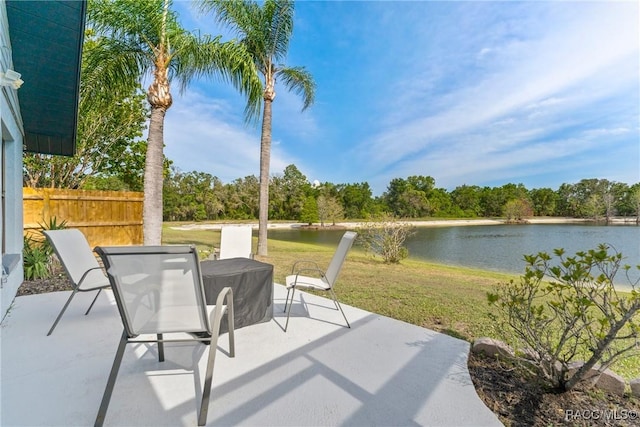 8638 Chadwick Dr, Tampa, FL 33635 - view of patio / terrace with a water view
