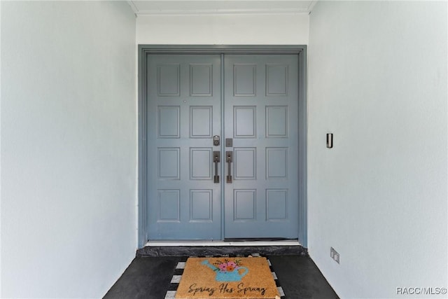 8638 Chadwick Dr, Tampa, FL 33635 - property entrance featuring stucco siding