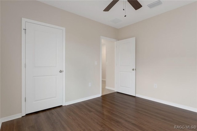 3417 N Michener Pt Unit 2C, Beverly Hills, FL 34465 - unfurnished bedroom featuring wood finished floors and a ceiling fan