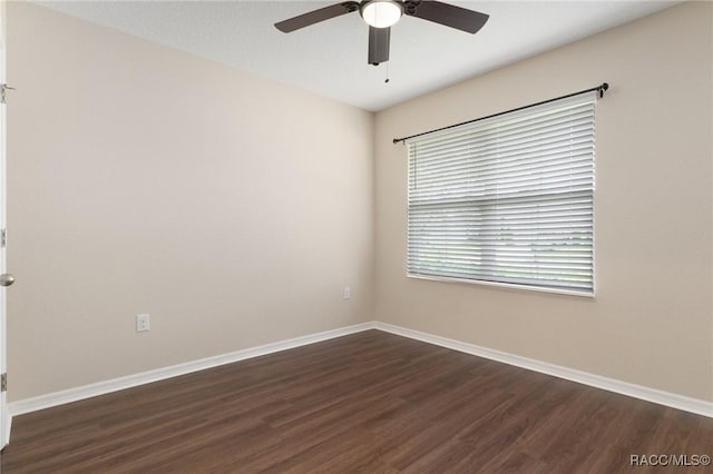 3417 N Michener Pt Unit 2C, Beverly Hills, FL 34465 - spare room with ceiling fan and dark wood finished floors