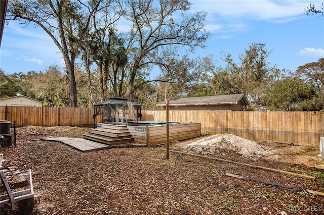 view of yard featuring a gazebo