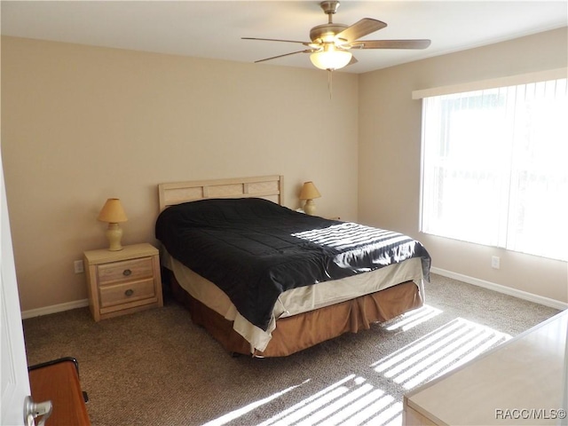 bedroom with ceiling fan