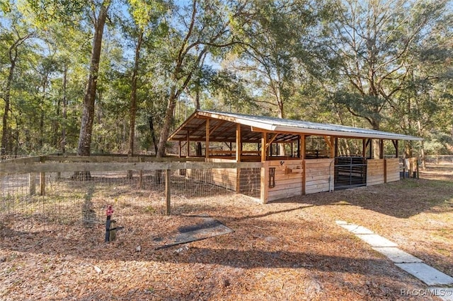 view of horse barn