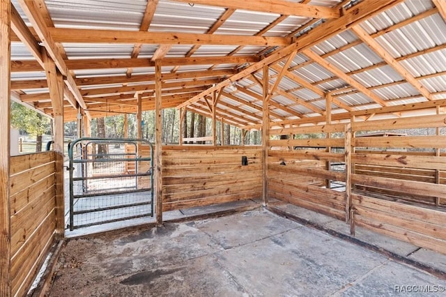 view of horse barn