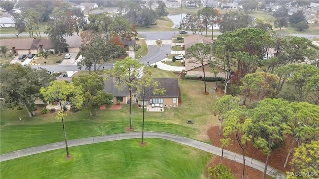 aerial view featuring a residential view