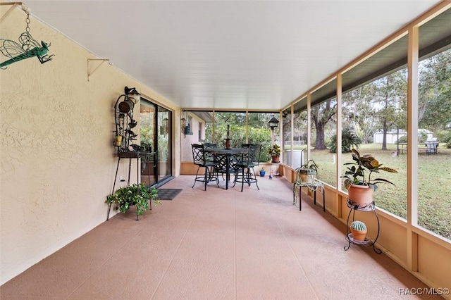 view of sunroom / solarium