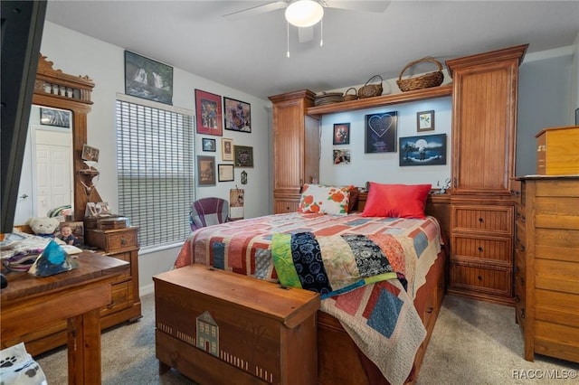 10541 S Drew Bryant Cir, Floral City, FL 34436 - carpeted bedroom featuring ceiling fan