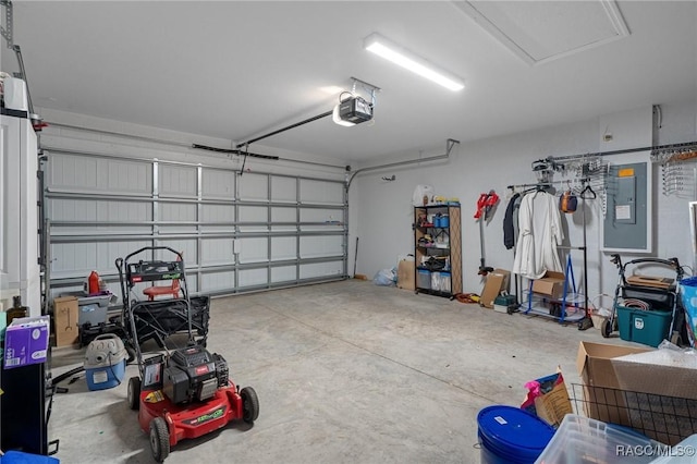 10541 S Drew Bryant Cir, Floral City, FL 34436 - garage featuring a garage door opener and electric panel