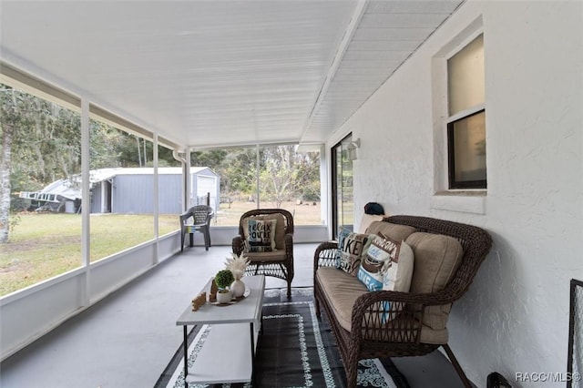 view of sunroom