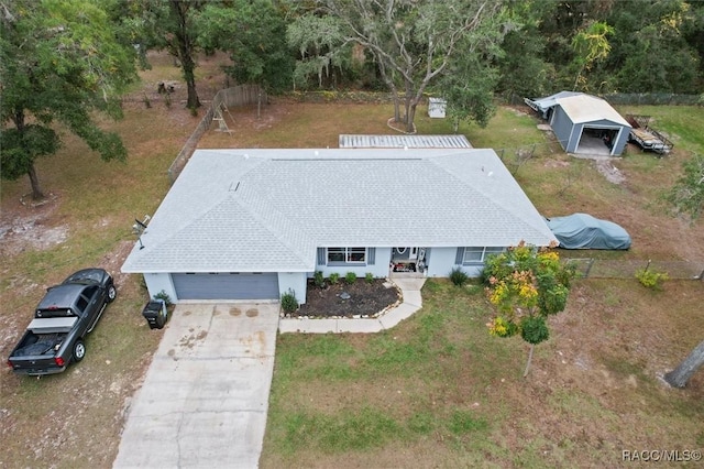 birds eye view of property