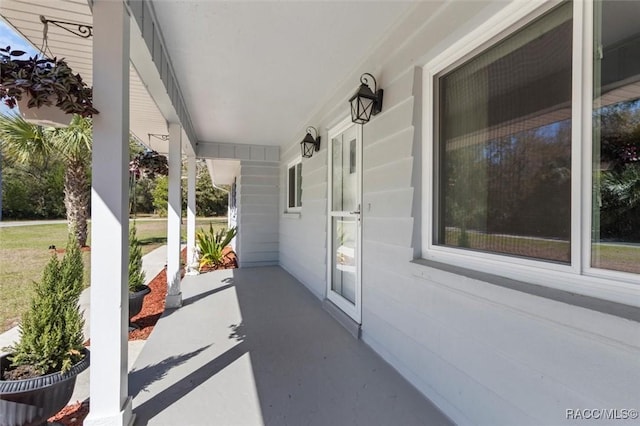 view of patio with covered porch