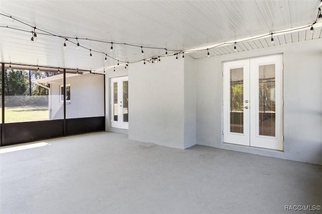 view of patio featuring french doors