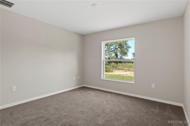 view of carpeted spare room