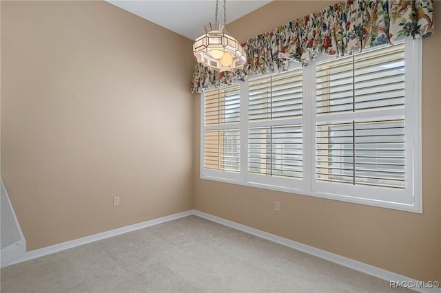 view of carpeted spare room