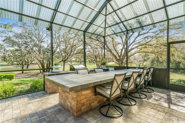 view of sunroom