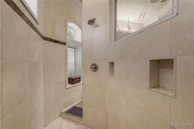 bathroom featuring walk in shower