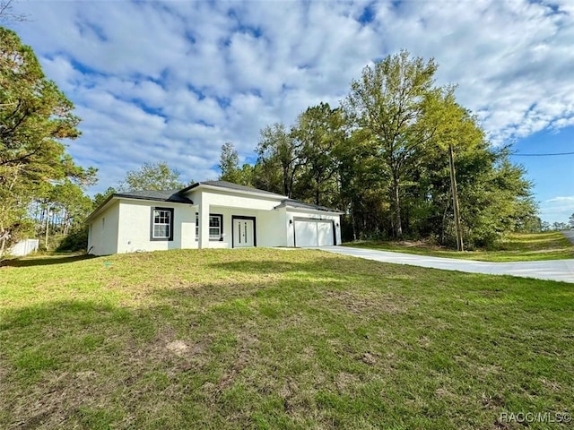 exterior space with a yard