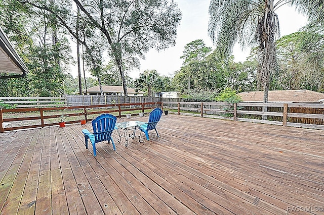 view of wooden terrace