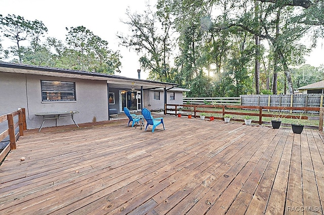 view of wooden terrace