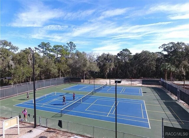 view of tennis court