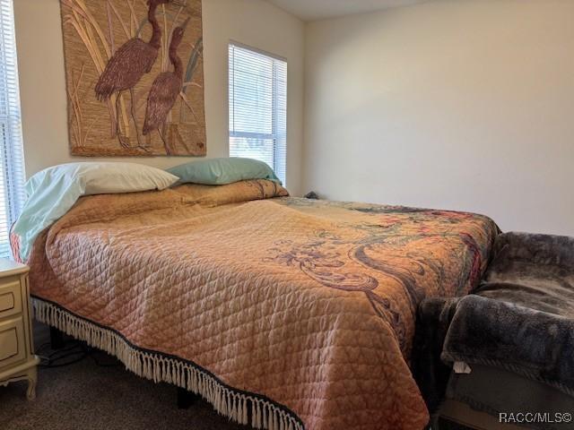 bedroom featuring carpet