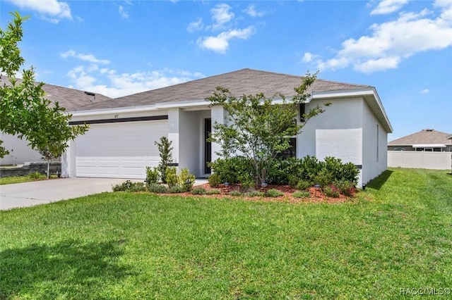 457 W Fairways View Dr, Beverly Hills, FL 34465 - ranch-style house with stucco siding, a garage, driveway, and a front yard