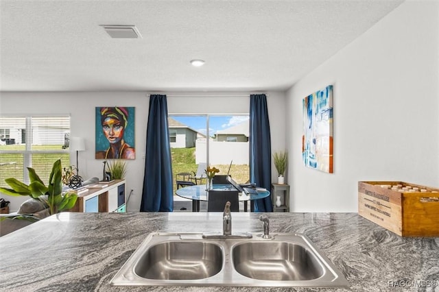 457 W Fairways View Dr, Beverly Hills, FL 34465 - kitchen featuring a sink and a textured ceiling