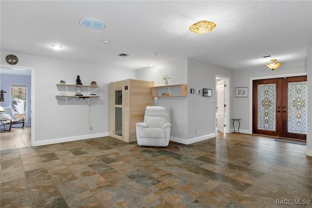 entryway with french doors