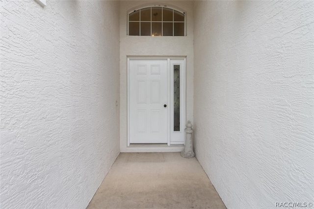 view of doorway to property