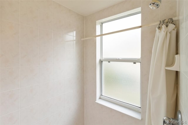 bathroom with walk in shower