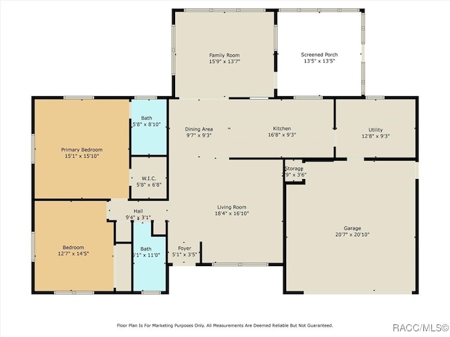 33 New York Blvd, Beverly Hills, FL 34465 - view of floor plan / room layout