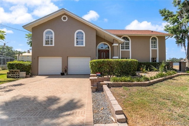 view of front of home featuring a garage