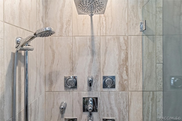 details featuring a shower