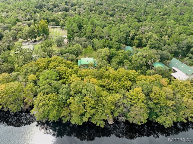 aerial view featuring a view of trees