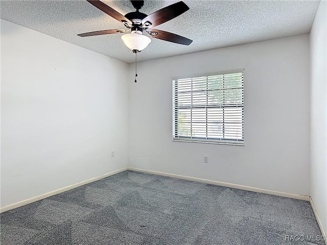 3328 S Whitechappel Pt, Inverness, FL 34452 - empty room featuring a ceiling fan, carpet floors, and a textured ceiling