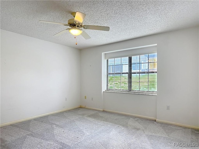 3328 S Whitechappel Pt, Inverness, FL 34452 - carpeted empty room with a textured ceiling and ceiling fan