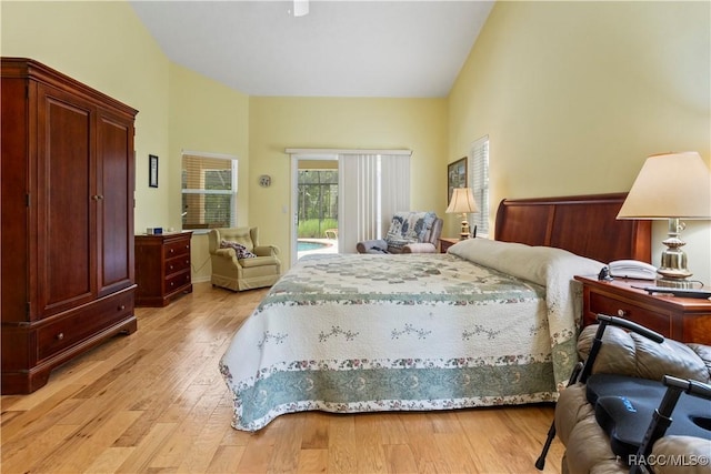 5799 N Oakmont Dr, Beverly Hills, FL 34465 - bedroom featuring access to exterior and light wood finished floors