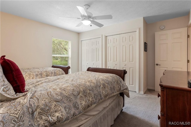 5799 N Oakmont Dr, Beverly Hills, FL 34465 - bedroom featuring carpet flooring, two closets, and ceiling fan