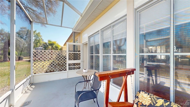 sunroom with visible vents