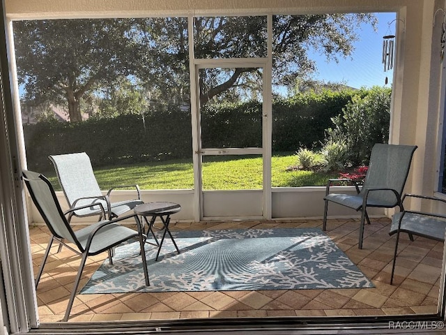 view of sunroom / solarium