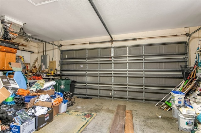 garage featuring electric panel